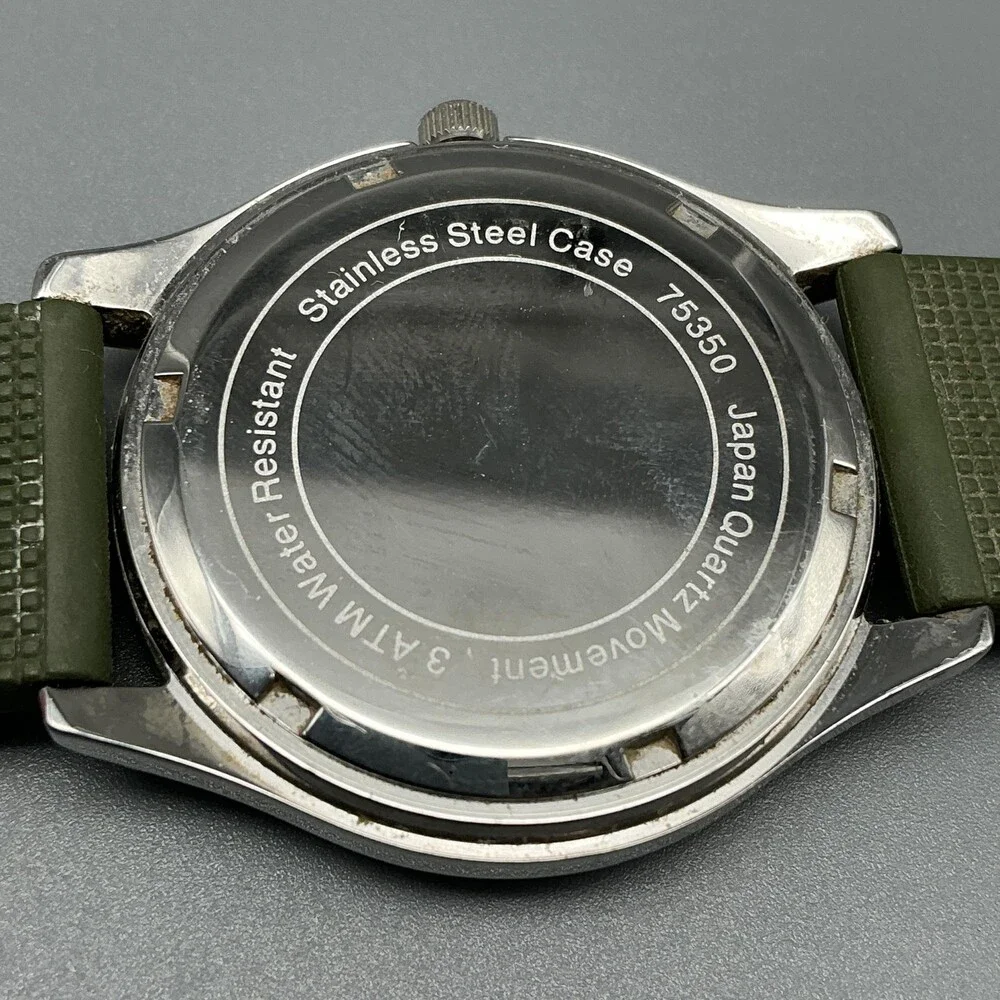 Ecclissi Women Watch 35mm Green Dial Silicone Day Date Stainless New Battery